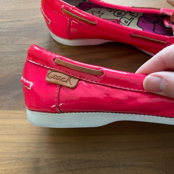 COACH Poppy cherry neon pink sequins loafers - Picture 5 of 12